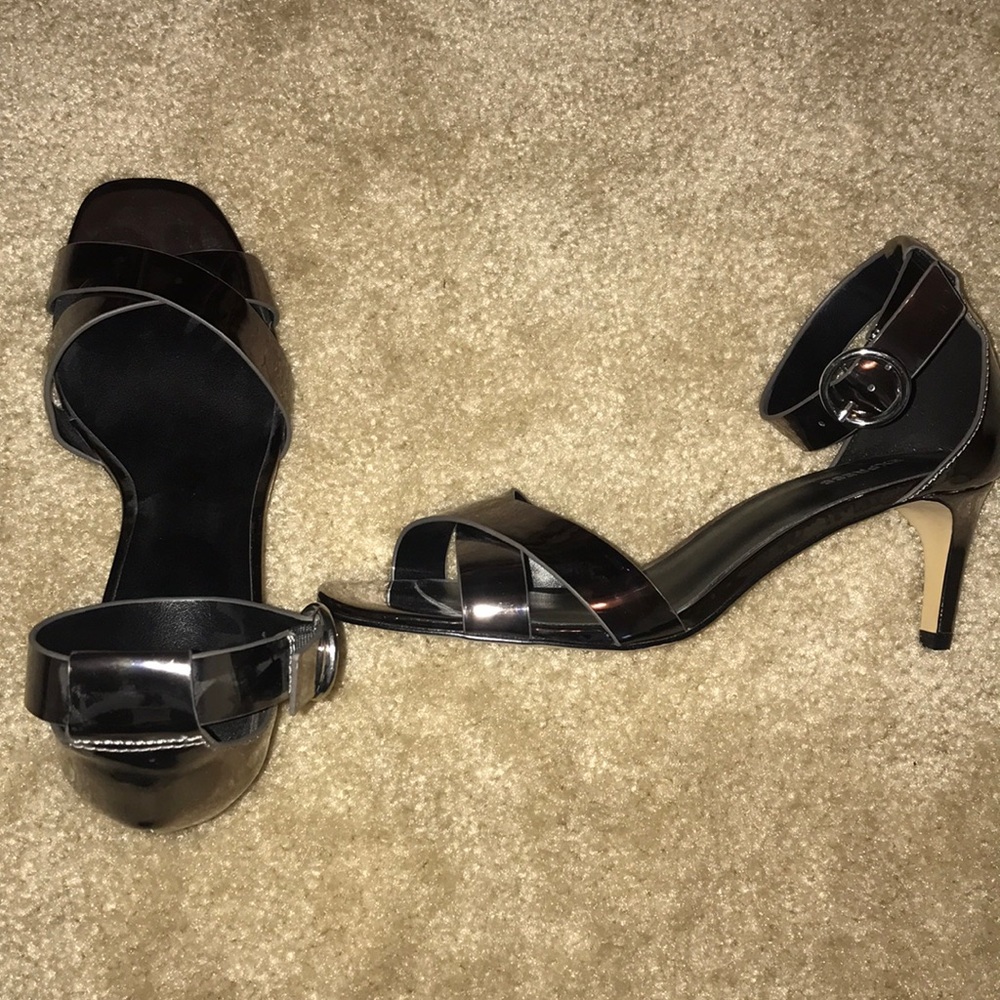 Gunmetal Metallic Low Heels